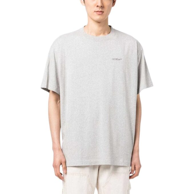 Jumbo Arrow-print Cotton T-shirt “Grey”