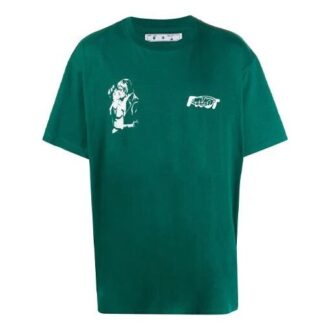 Kiss 21 Logo Printing Loose Fit Short Sleeve Green