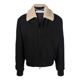 lapel aviator Jacket Version Black