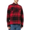 lapel Plaid Long Sleeves Shirt Version Red