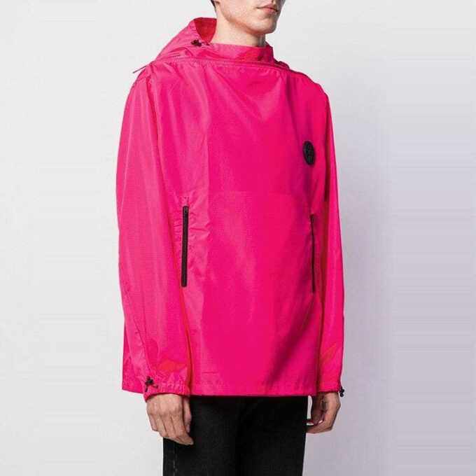 Large Arrow Back Printing Windproof Jacket Red