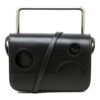 Leather 21 Flip Single-Shoulder Bag Black