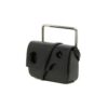 Leather 21 Flip Single-Shoulder Bag Black
