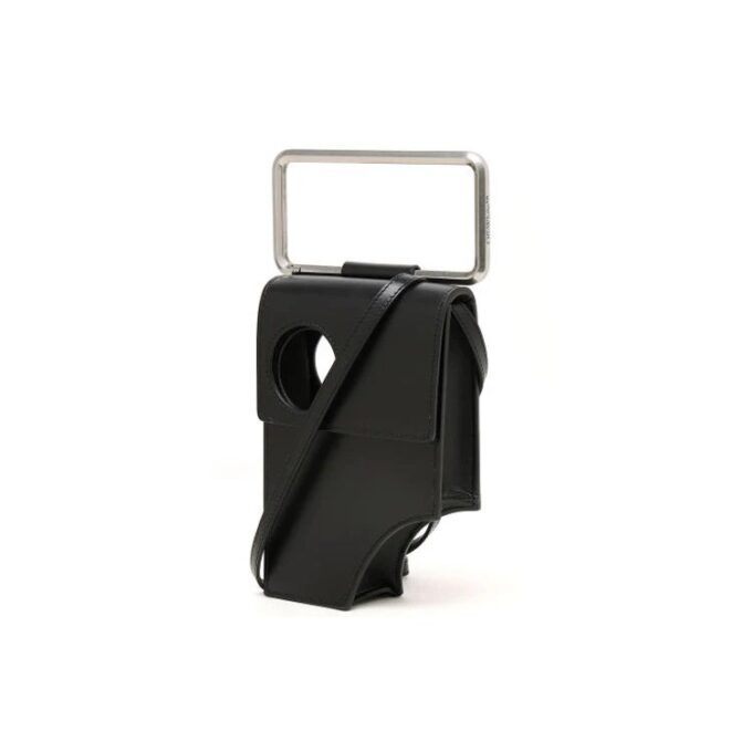 Leather 21 Long Single-Shoulder Bag Black