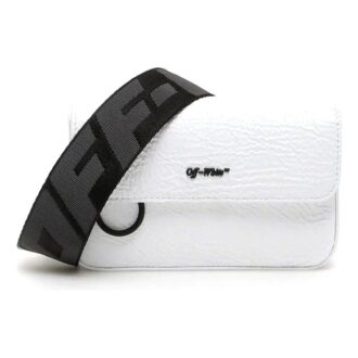 Leather Shoulder Messenger Bag White