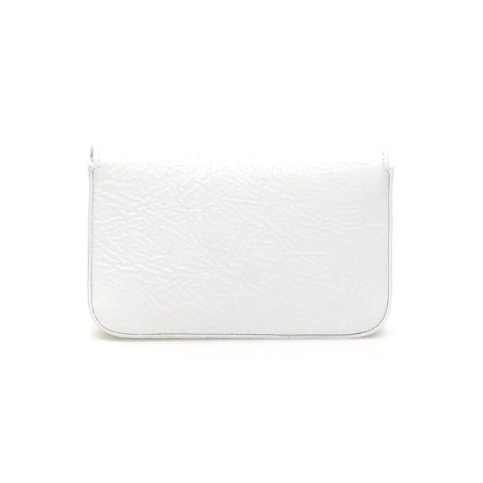Leather Shoulder Messenger Bag White