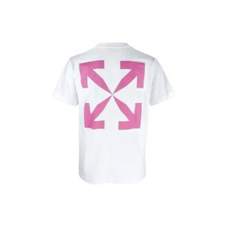 Logo Alphabet Printing Arrow Short Sleeve White