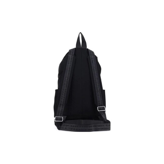 Logo Graffiti Alphabet Printing Zipper Multiple Pockets backpack schoolbag Black