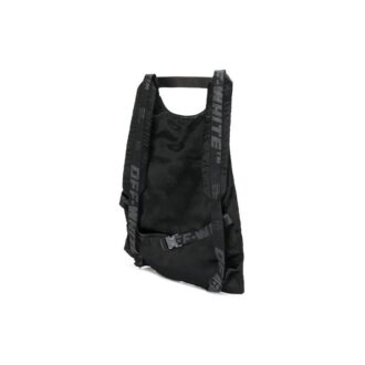 logo Jacquard Backpack schoolbag Black