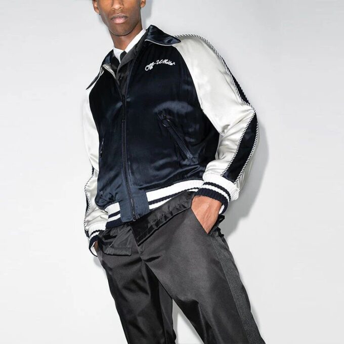 Logo Print Bomber Jacket