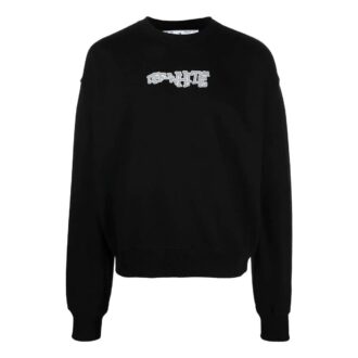 Logo Print Crew Neck Sweatshirt “Black”