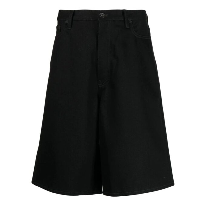 Logo-Print Knee-Length Shorts “Black”