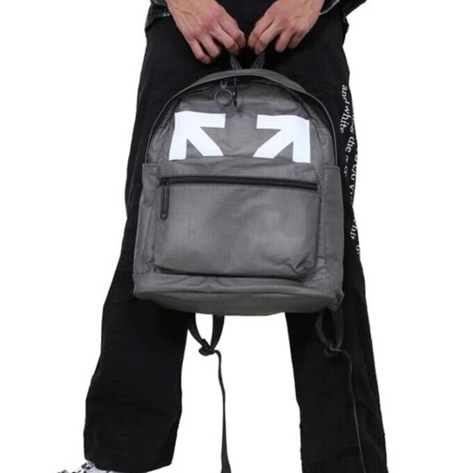 logo Printing Bag Pack Grey