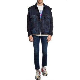 Logo Printing Denim Jacket Version Blue