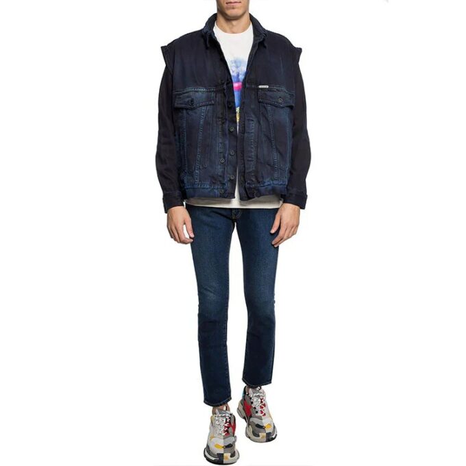 Logo Printing Denim Jacket Version Blue