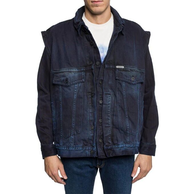 Logo Printing Denim Jacket Version Blue