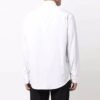 Logo Solid Color lapel Long Sleeves Shirt Version White