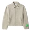 Logo-Tag Wool-Blend Jacket