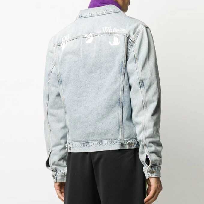LogoBleachJean Jacket Men’ s Light Blue