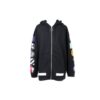 Long-Sleeve Hooded Zip-up Fleece Men Black