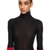 Long-Sleeved Turtleneck with Color Insert