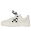 Low Vulcanized Calf Leather Sneaker “White Black”