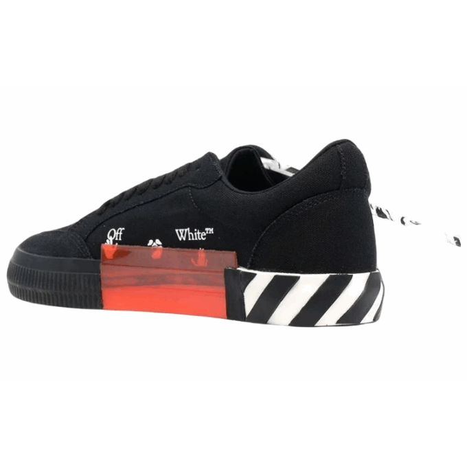 Low Vulcanized Canvas Sneaker “Black White Orange”