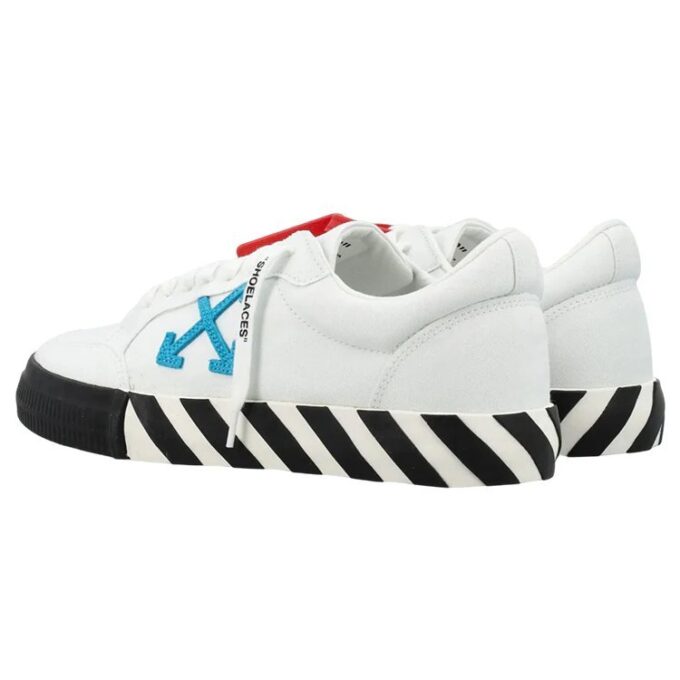 Low Vulcanized Canvas Sneaker “White Blue Black Red”