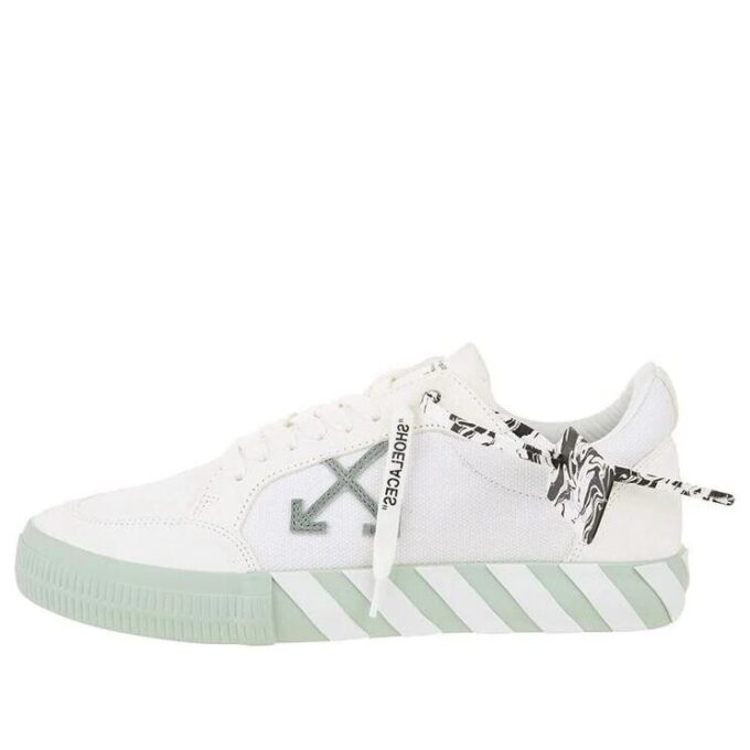 Low Vulcanized Canvas Sneaker “White Green”