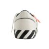 Low Vulcanized Outlined Leather Sneakers “White Black Orange”