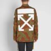 Mens Arrows Sketch Camouflage Cotton Jacket