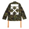 Mens Back Arrows Sketch Medal Ribbon Camouflage Jacket