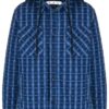 Mens Hoodie Jacket Long Sleeve Plaid