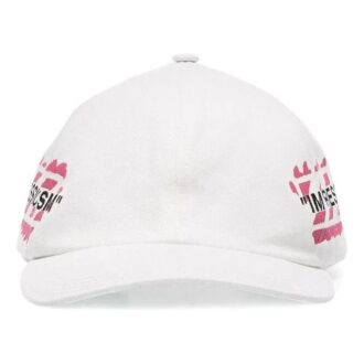 MENS Impressionism Peaked Cap White MENS Impressionism Peaked Cap White