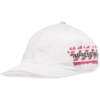 MENS Impressionism Peaked Cap White MENS Impressionism Peaked Cap White