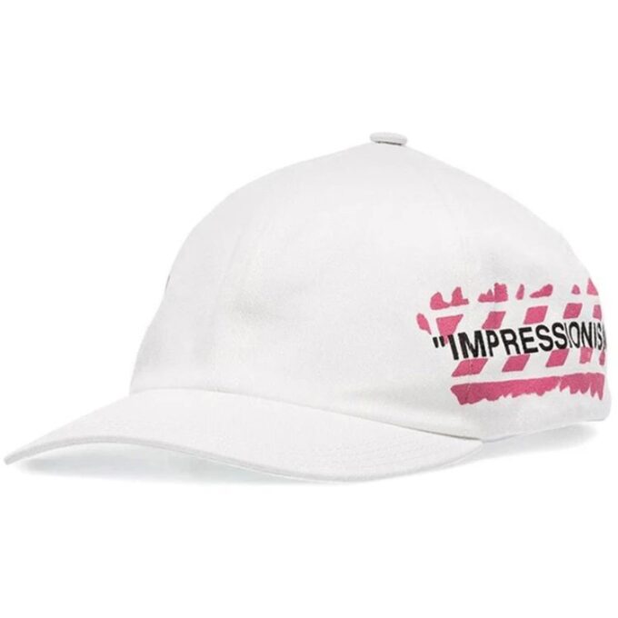 MENS Impressionism Peaked Cap White