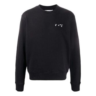 Mens Logo Round Neck Slim-fit Sweater