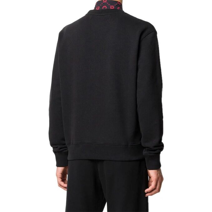 Mens Logo Round Neck Slim-fit Sweater