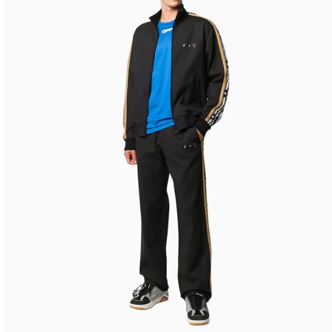 Mens Striped Sleeve Sport Jacket