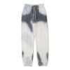 Mens Tie Dye Cotton Sweatpants Grey White