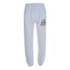 Micro Mark Rubber Strap Printing Athleisure Casual Sports Pants Ordinary Version White