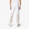 Micro Mark Rubber Strap Printing Athleisure Casual Sports Pants Ordinary Version White