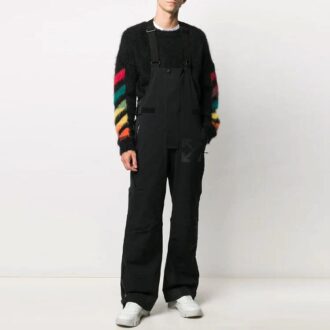 Micro Mark Straight Cargo Pants Loose Fit Black