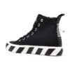 Mid-Top Vulcanized Canvas Sneaker “Black White”