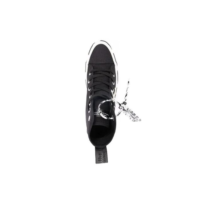 Mid-Top Vulcanized Canvas Sneaker “Black White”
