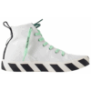Mid-Top Vulcanized Canvas Sneaker “White Blue Green Black”