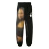 Mona Lisa Applique Logo Sports Pants Men’ s Black