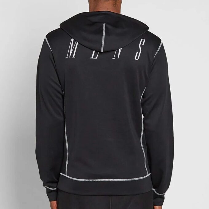 OFF Applique Hooded Sweater Unisex Black