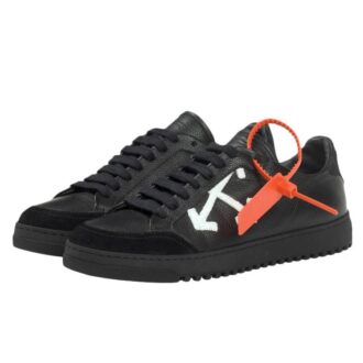 OFF- Carryover low-top leather sneakers “Black”