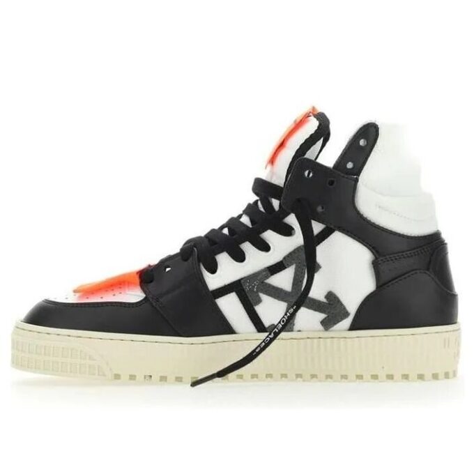 Off Court 3.0 Leather Canvas “Black White Orange”